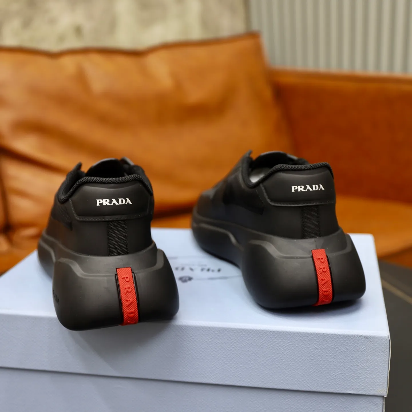 Men's Shoes 💰760💰 PRADA America's Cup Recycled Nylon and Bike Fabric Sneakers Practical and innovative, these regenerated nylon sneakers are modern, with lightweight soles and minimalist details. The upper is decorated with temperature-locking adhesive tape, screen-printed ADA logo, nylon loop shoelaces, T sole, made of ultra-light foam rubber filling material, rubber pattern texture, sole height: 40 mm, removable fabric-covered insole, Size 39-44